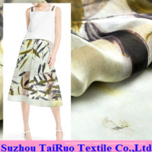 5.5mm Reactive Printed Silk Chiffon for Garment Fabric